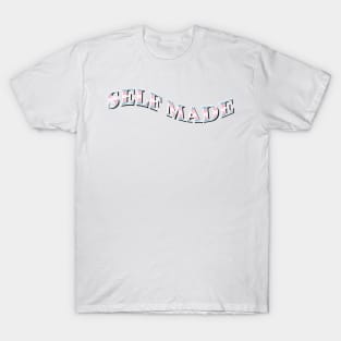 self made - trans pride typography (serif) T-Shirt